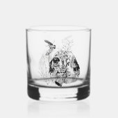 Engelse Setter, Woodcock jacht Whisky Glas (Achterkant)