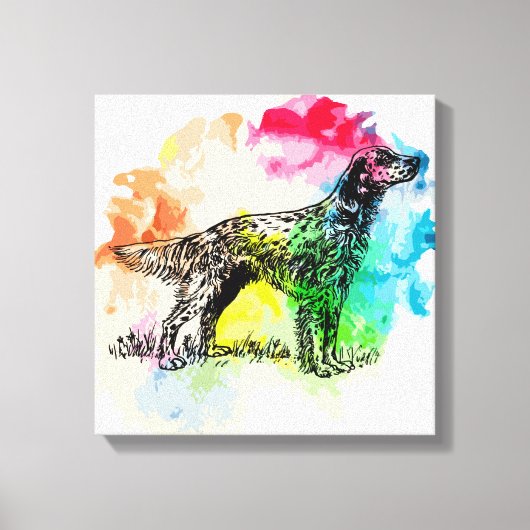 Engelse setterhond canvas afdruk (Voorkant)