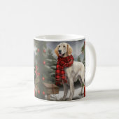 Engelse Setterhond in Kerstsneeuw Koffiemok (Voorkant rechts)