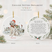 Engelse Setterhond Monogram Keramisch Ornament