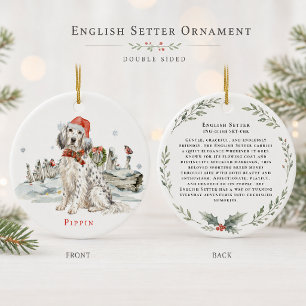 Engelse Setterhond Monogram Keramisch Ornament