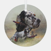 Engelse setterkunst glas ornament (Achterkant)