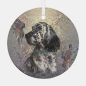 Engelse setterkunst glas ornament (Achterkant)