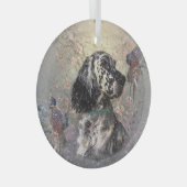 Engelse setterkunst glas ornament (Voorkant Rechts)