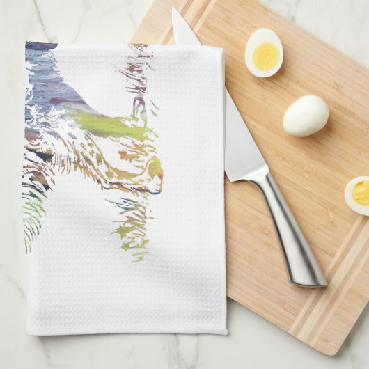 Engelse setterkunst theedoek (Quarter Fold)