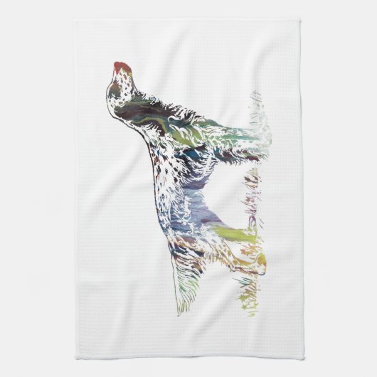 Engelse setterkunst theedoek (Verticaal)