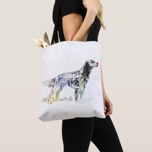 Engelse setterkunst tote bag (Dichtbij)