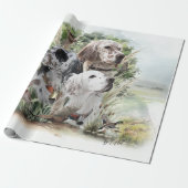 Engelse Setters Cadeaupapier (Uitgerold)