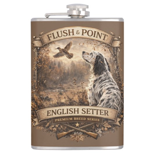 Engelse Setters Heupfles (Voorkant)