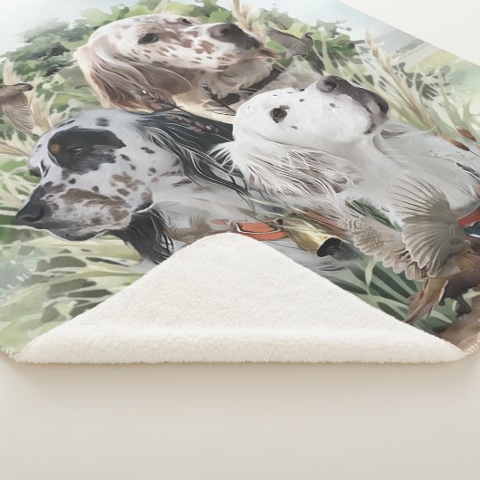 Engelse Setters Sherpa Deken (3/4)