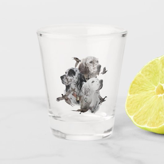 Engelse Setters Shot Glas (Voorkant)