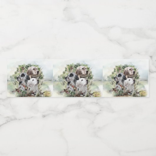 Engelse Setters Waterfles Etiket (Enkel label)