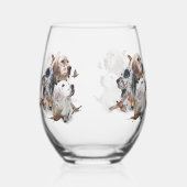 Engelse Setters Wijnglas Zonder Voet (Voorkant)
