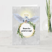 Engelse sheepdog angel wings halo wreathemel kaart (Voorkant)