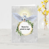 Engelse sheepdog angel wings halo wreathemel kaart (Gele Bloem)