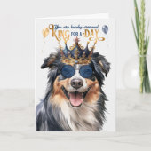 Engelse Shepherd King voor een dag grappige verjaa Kaart (Voorkant)