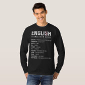 Engelse Slang Vertaalgids voor Britse expat in de T-shirt (Voorkant volledig)