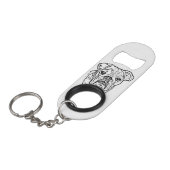 Engelse sleutelhanger voor bulldog flesopener mini flessenopener (Voorkant Gekanteld)