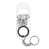 Engelse sleutelhanger voor bulldog flesopener mini flessenopener (Achterkant)