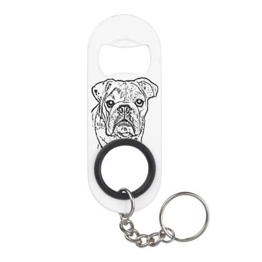 Engelse sleutelhanger voor bulldog flesopener mini flessenopener (Achterkant)