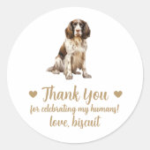 Engelse Spaniel Dog Wedding Favor Stickers (Voorkant)