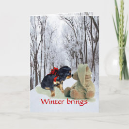 Engelse Speelgoed Spaniel Christmas Feestdagen Kaart