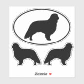 Engelse Speelgoed Spaniel Dog Silhouettes Sticker  (Vel)