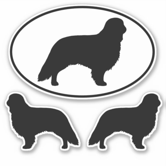 Engelse Speelgoed Spaniel Dog Silhouettes Sticker  (Voorkant)