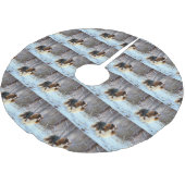 Engelse Speelgoed Spaniel Laat het sneeuwen Kerstm Kerstboom Rok (Gekanteld)