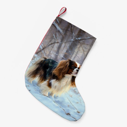 Engelse Speelgoed Spaniel Laat het sneeuwen Kerstm Kleine Kerstsok (Voorkant (Hangend))