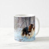 Engelse Speelgoed Spaniel Laat het sneeuwen Kerstm Koffiemok (Voorkant rechts)