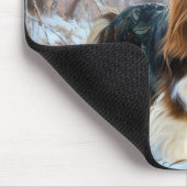 Engelse Speelgoed Spaniel Laat het sneeuwen Kerstm Muismat (Hoek)