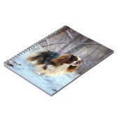 Engelse Speelgoed Spaniel Laat het sneeuwen Kerstm Notitieboek (Linkerzijde)