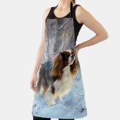 Engelse Speelgoed Spaniel Laat het sneeuwen Kerstm Schort (Insitu)