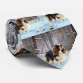 Engelse Speelgoed Spaniel Laat het sneeuwen Kerstm Stropdas (Opgerold)