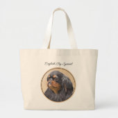 Engelse Speelgoed Spaniel schilderij King Charles  Grote Tote Bag (Voorkant)