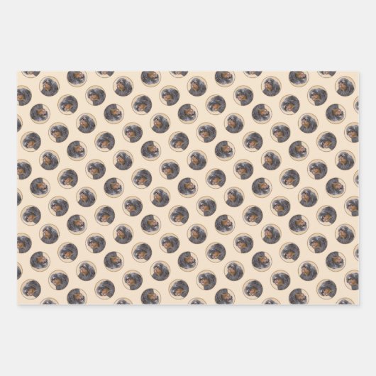 Engelse Speelgoed Spaniel schilderij King Charles  Inpakpapier Vel (Voorkant)