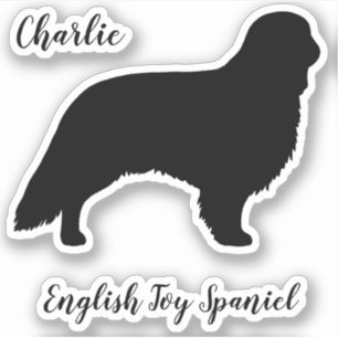 Engelse Speelgoed Spaniel Silhouette Hondenras Sti Sticker