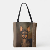 Engelse Speelgoed Terrier Canvas tas (Achterkant)