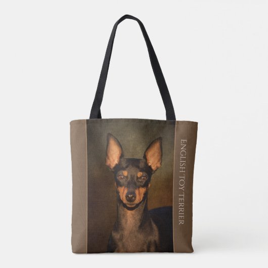Engelse Speelgoed Terrier Canvas tas (Achterkant)