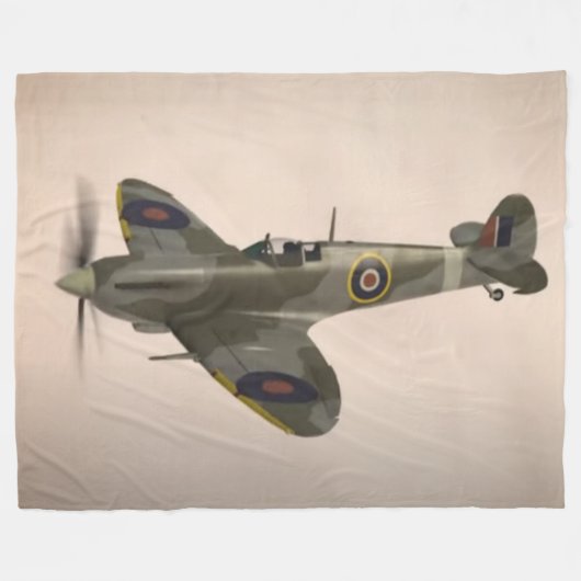 ENGELSE SPITFIRE FLEECE DEKEN (Voorkant (Horizontaal))