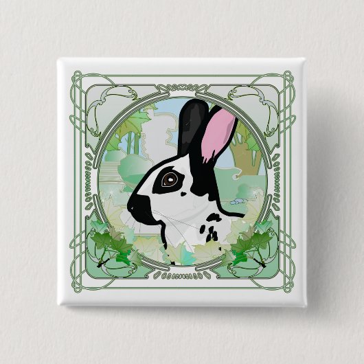 ENGELSE SPOTS! VIERKANTE BUTTON 5,1 CM (Voorkant)