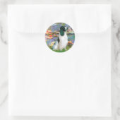 Engelse Springer 7 - Lelies 2 Ronde Sticker (Tas)