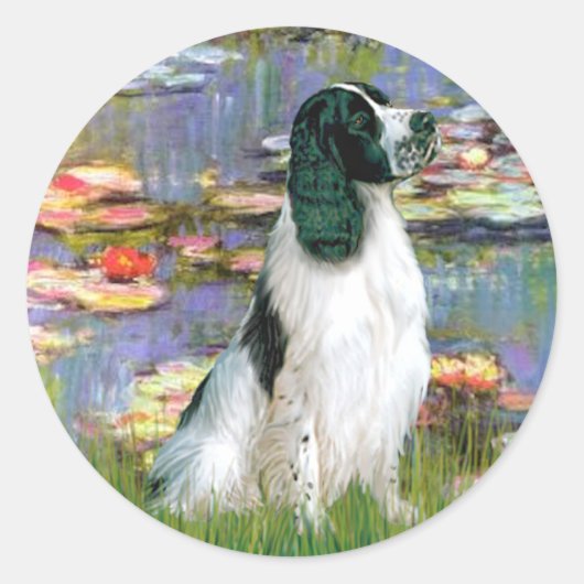 Engelse Springer 7 - Lelies 2 Ronde Sticker (Voorkant)