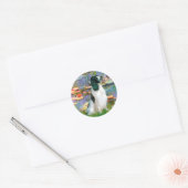 Engelse Springer 7 - Lelies 2 Ronde Sticker (Envelop)