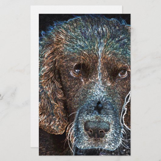 Engelse Springer Briefpapier (Voorkant / Achterkant)