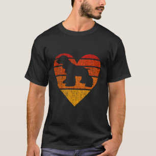 Engelse Springer Cocker Spaniel Hond Retro T-shirt