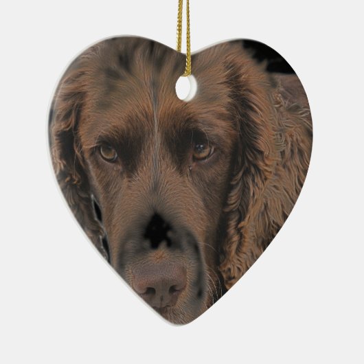 Engelse Springer Dogs Keramisch Ornament (Rechts)