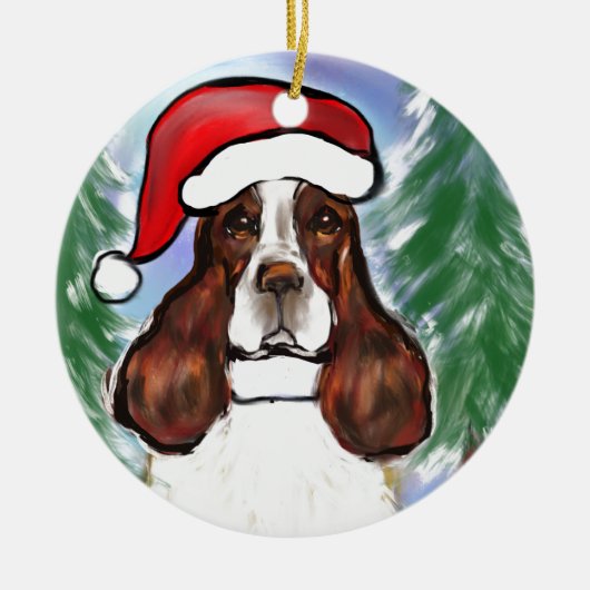 ENGELSE SPRINGER HOND KERAMISCH ORNAMENT (Voorkant)