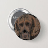 Engelse Springer Honden Ronde Button 5,7 Cm (Voorkant /achterkant)